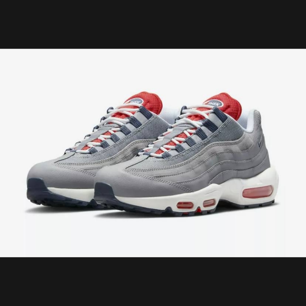 NEW Nike Air Max 95 Men's Size Cement Grey/ Thunder Blue DB0250 001